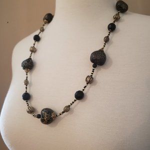 Kriaytions Black and Gold Necklace NEW